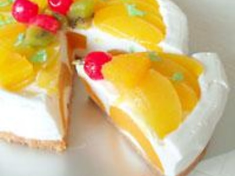 電子レンジで作れる！桃のホワイトムースケーキ